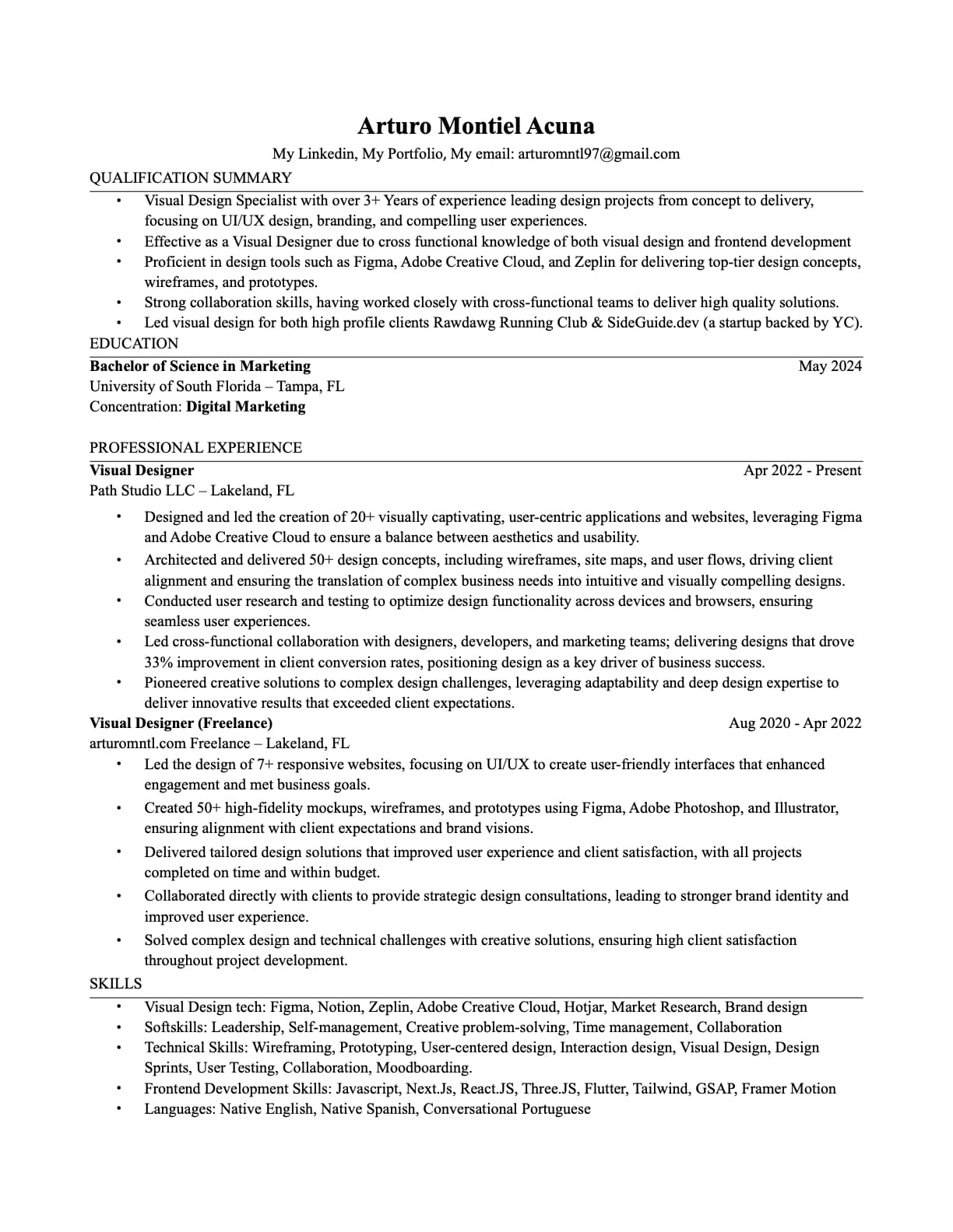 Arturo Montiel Resume